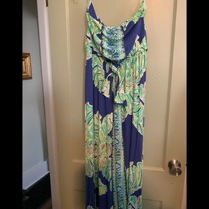 Lillly Pulitzer strapless maxi dress